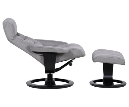 Fauteuil inclinable et ottoman Hans