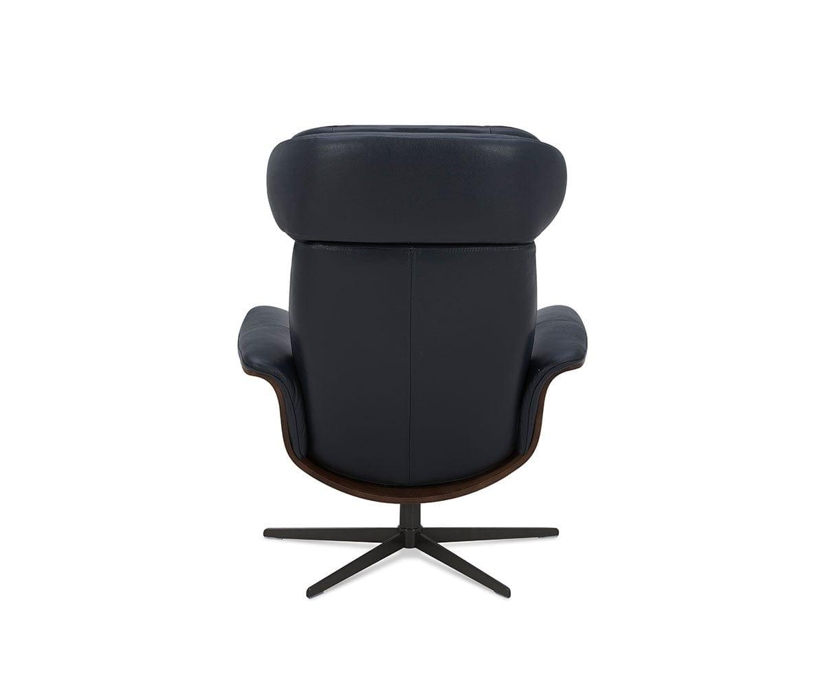 Fauteuil inclinable et ottoman en cuir Alvar