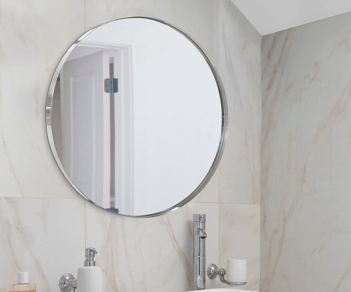 Miroir rond en acier